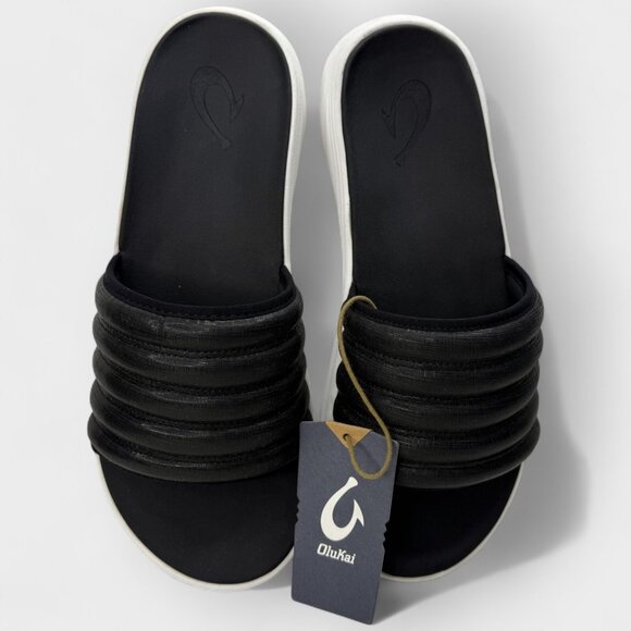 OluKai Komo Slide Sandals Black Men\'s Size 13 NWT No Box Lightweight main image 9